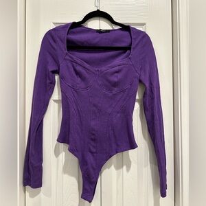 Forever 21 purple body suit, size L, purple color